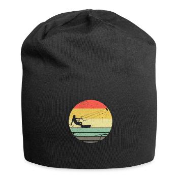 Kitesurfers Kiteboard Kite Kiteboarding Cadeau - Bonnet en jersey - noir - Devant
