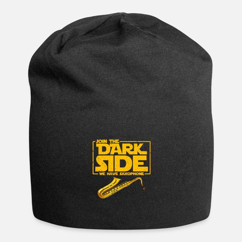 Saxofon - Jersey-Beanie - Schwarz