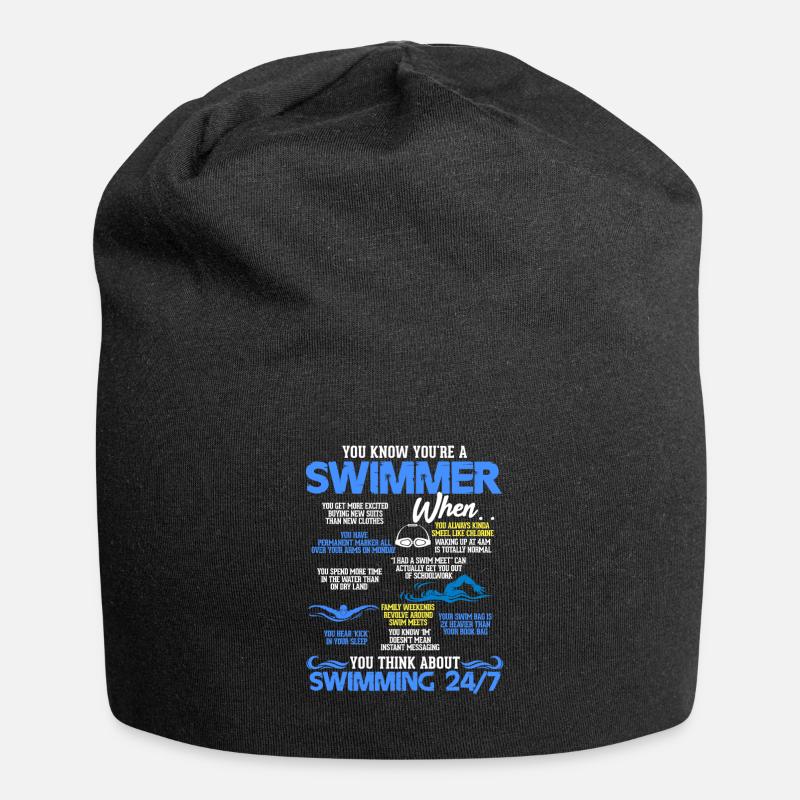 swim - Jersey Beanie - black