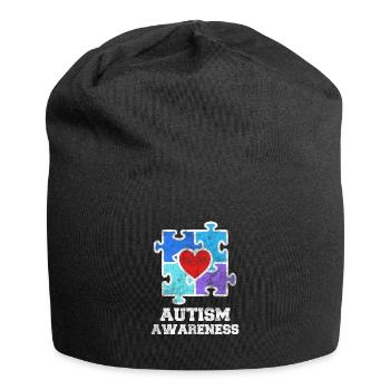Autismus - Jersey-Beanie - Schwarz - Vorne
