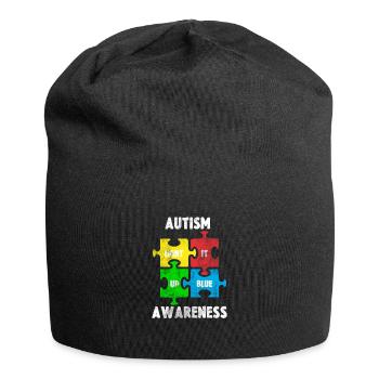 Autismus - Jersey-Beanie - Schwarz - Vorne