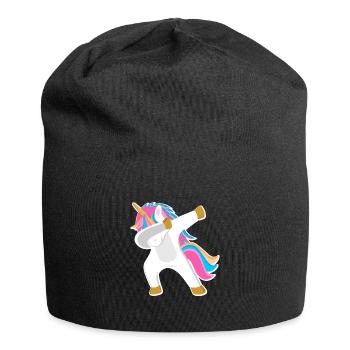 Unicorn Dab - Jersey Beanie - black - Front