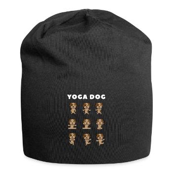 Chien de yoga - Bonnet en jersey - noir - Devant