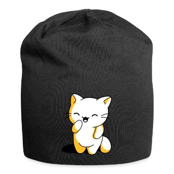 Kitten kawaii funny - Jersey Beanie - black - Front