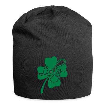 Lucky Shamrock - Jersey Beanie - black - Front