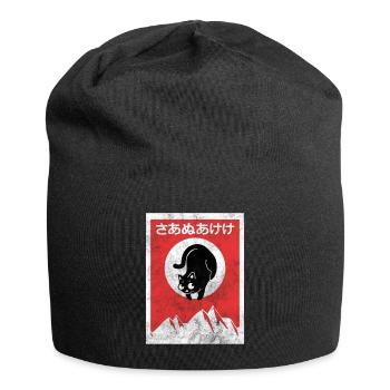 Anime - Jersey-Beanie - Schwarz - Vorne