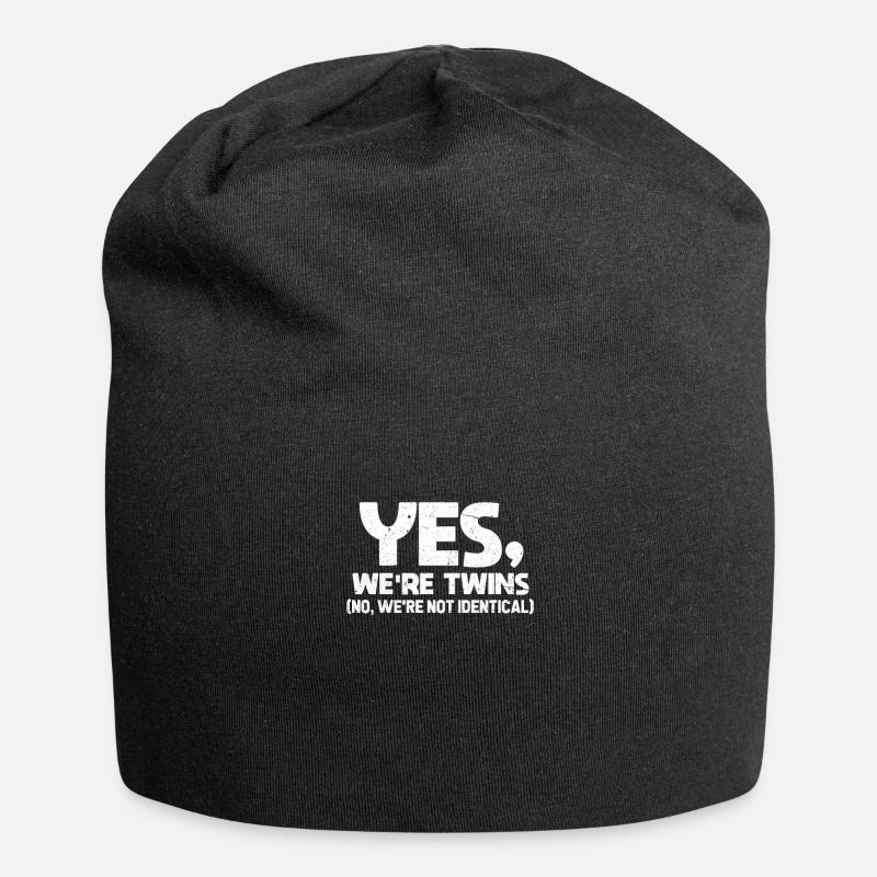Zwillinge - Jersey-Beanie - Schwarz