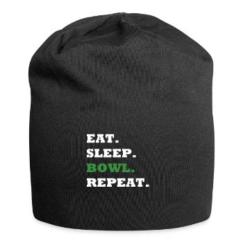 EAT. SLEEP. BOWL. REPEAT. - Bonnet en jersey - noir - Devant