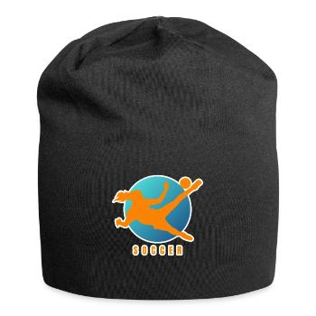Frauen Fußball Spielerin Geschenk Team Mannschaft - Jersey-Beanie - Schwarz - Vorne