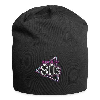 80er Jahre 80's retro vintage Geschenk Generation - Jersey-Beanie - Schwarz - Vorne