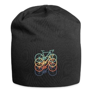 Fahrrad fahren retro vintage Geschenk Rennrad Rad - Jersey-Beanie - Schwarz - Vorne