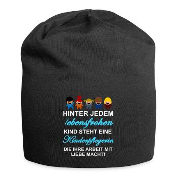 Nanny Saying Design - Jersey Beanie - black - Front