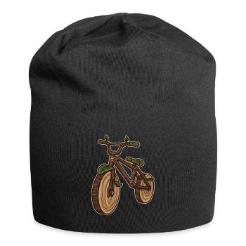 Natur Fahrrad | Hölzerne Earth Day Illustration - Jersey-Beanie - Schwarz - Vorne