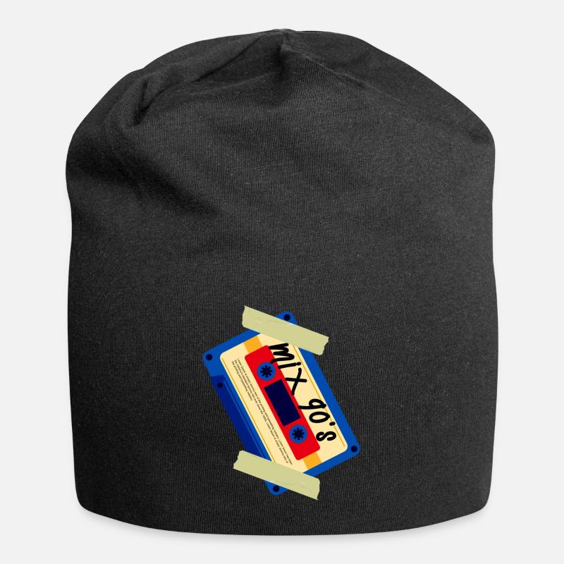 Mix 90s Casette - Jersey Beanie - black