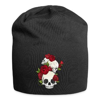 Skull Skull Skeleton Premium Best-seller Gothique - Bonnet en jersey - noir - Devant