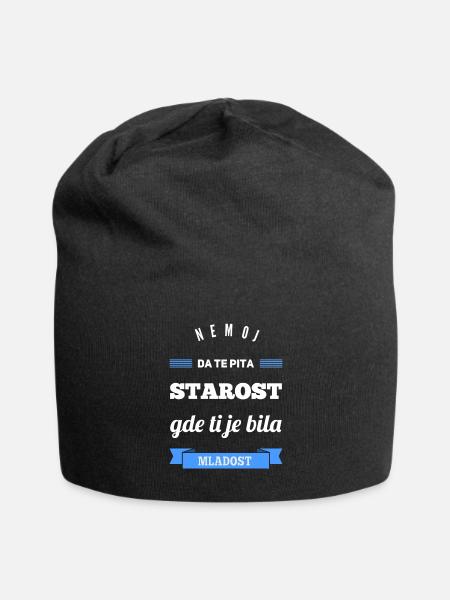 Serbisch Sprichwort Serbien lustig Spruch Balkan - Jersey-Beanie - Schwarz