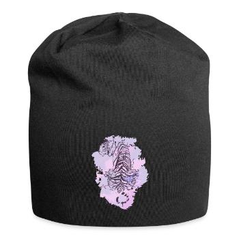Tiger purple - Jersey Beanie - black - Front