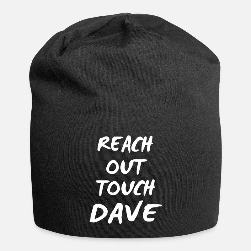 Reach out touch Dave white - Bonnet en jersey - noir