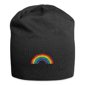 LGBTQ Regenbogen - Jersey-Beanie - Schwarz - Vorne
