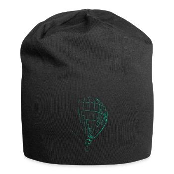 Teal Netz-Luftballon Grafik - Jersey-Beanie - Schwarz - Vorne