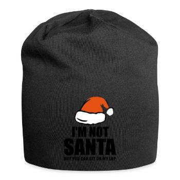 I m not santa funny Christmas quote - Jersey Beanie - black - Front