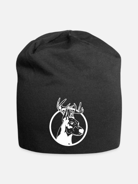 Christmas doberman - Jersey Beanie - black