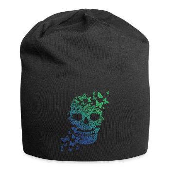 Crâne de papillon - Bonnet en jersey - noir - Devant