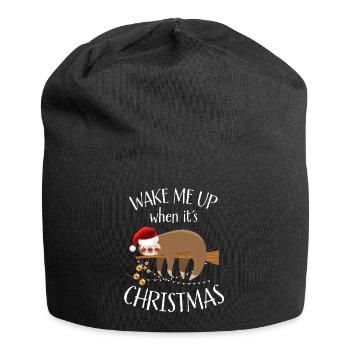 Paresseux Noël Wake Me Up Ugly Christmas - Bonnet en jersey - noir - Devant