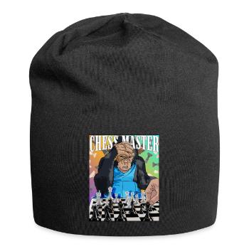 Schachmeister Schimpanse Schach Geschenk - Jersey-Beanie - Schwarz - Vorne