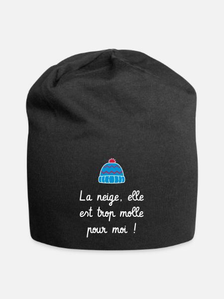 La neige, elle est trop molle pour moi ! Culte - Bonnet en jersey - noir