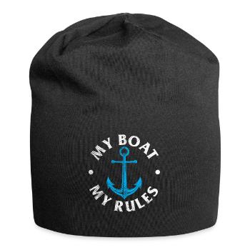 Mein Boot Meine Regeln Lustiger Kapitän Boot Segeln Saling - Jersey-Beanie - Schwarz - Vorne