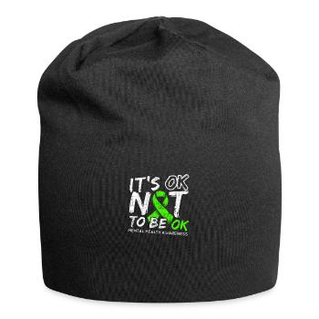 It's OK Not To Be OK - Mental Health Awareness - Jersey Beanie - black - Front
