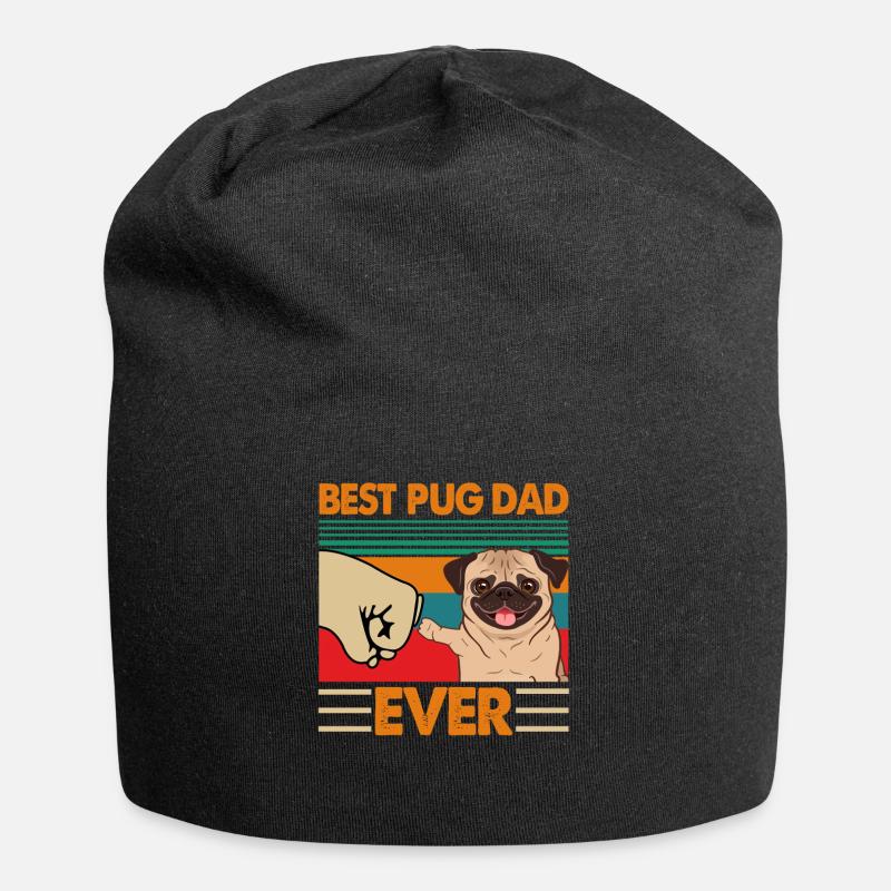 Meilleur Pug Dad Ever - Bonnet en jersey - noir