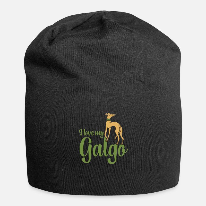Ich liebe mein Galgo - Jersey-Beanie - Schwarz