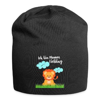 Mamas Liebling Löwe - Jersey-Beanie - Schwarz - Vorne