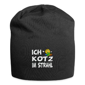 Ich kotz im Strahl Launig Genervt schlechte Laune - Jersey-Beanie - Schwarz - Vorne