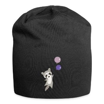 Raton laveur ballon volant doux drôle cadeau enfants - Bonnet en jersey - noir - Devant
