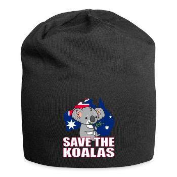 Koala - Save the Koalas. - Jersey-Beanie - Schwarz - Vorne