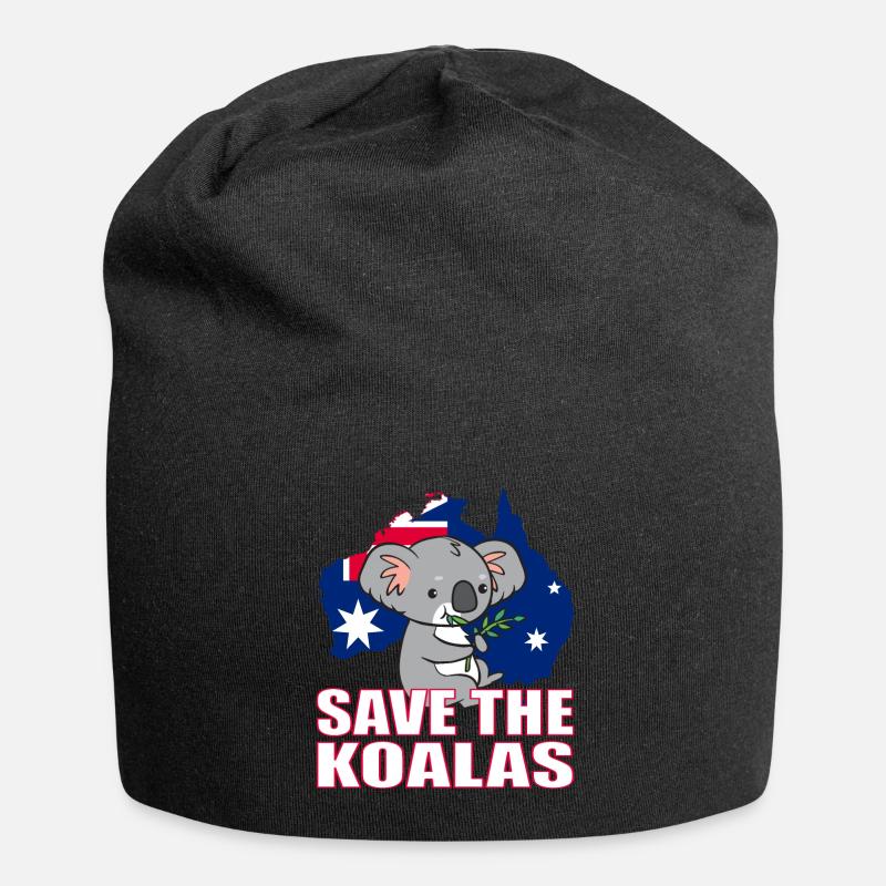 Koala - Save the Koalas. - Jersey Beanie - black
