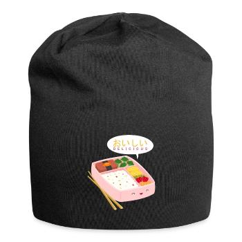 Anime Bento Box Manga Geschenk Idee - Jersey-Beanie - Schwarz - Vorne