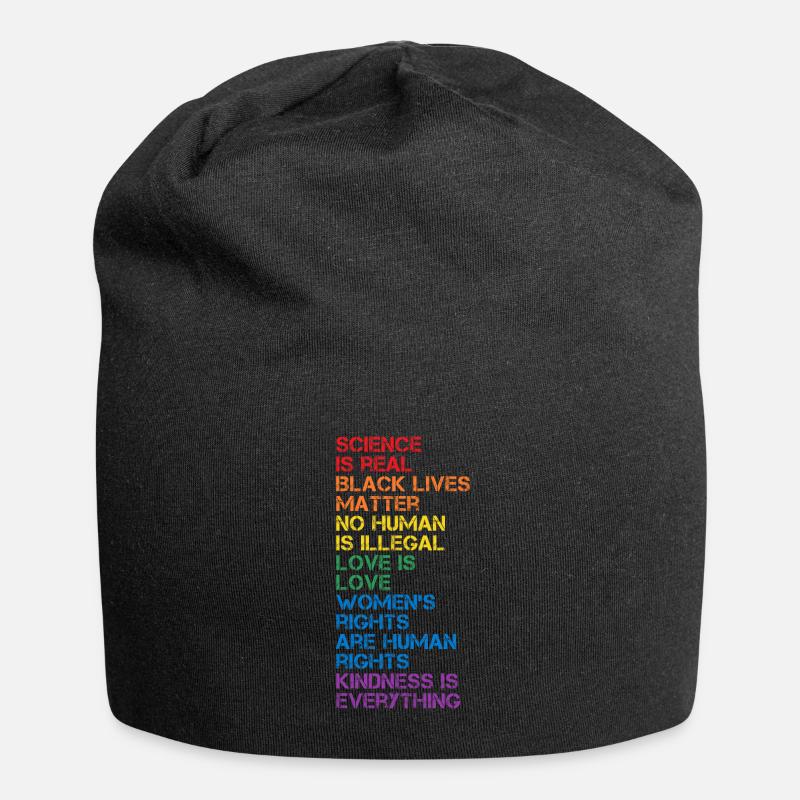 Wissenschaft ist echte schwarze Lebenssache LGBT Pride BLM - Jersey-Beanie - Schwarz