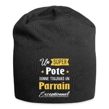 Un Super Pote Un Parrain Exceptionnel Cadeau - Bonnet en jersey - noir - Devant