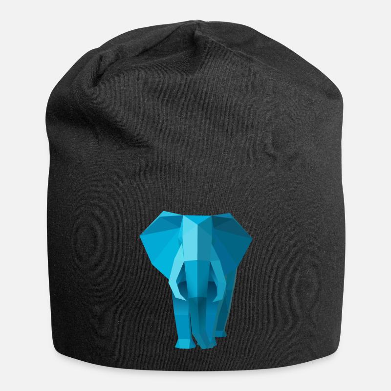 Elefant - Jersey-Beanie - Schwarz