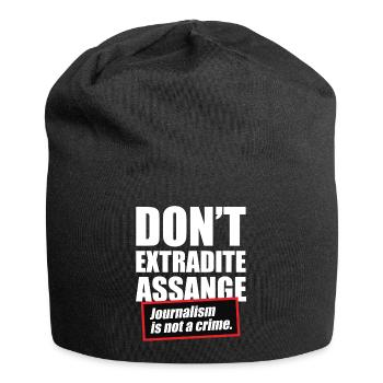 Don't Extradite Assange Journalism is Not a Crime - Jersey Beanie - black - Front