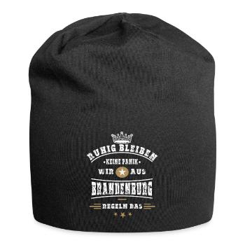 Brandenburg Regelt das ! - Jersey-Beanie - Schwarz - Vorne