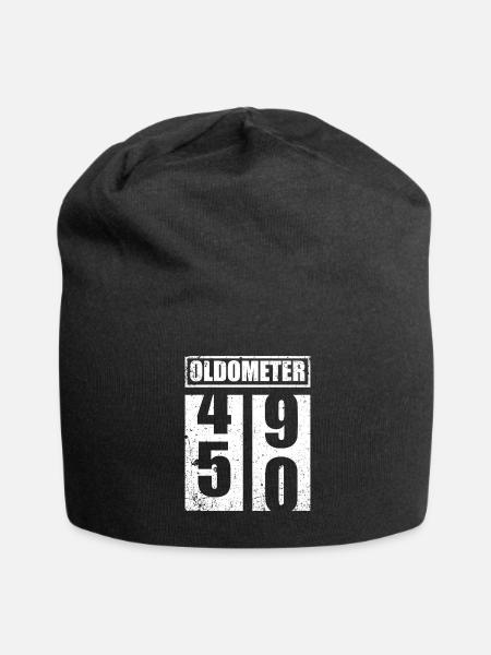 50. Geburtstag 50 50ster Geschenk Oldometer - Jersey-Beanie - Schwarz