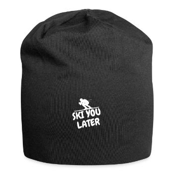 Skiez plus tard - Bonnet en jersey - noir - Devant