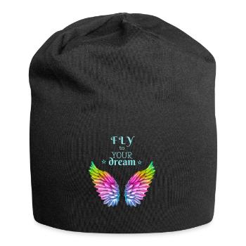 VOLER vers votre rêve. Idée cadeau petite amie copain # - Bonnet en jersey - noir - Devant