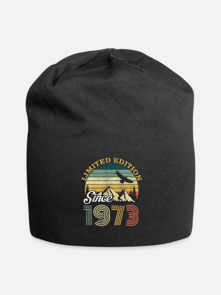 Vintage 1973 anniversaire rétro vintage cadeau - Bonnet en jersey - noir