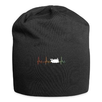 Vintage Locomotive Heartbeat - Jersey-Beanie - Schwarz - Vorne